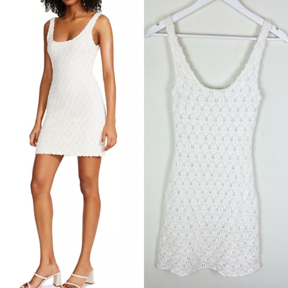 Steve Madden Malia Cotton Crochet Knit Mini Dress